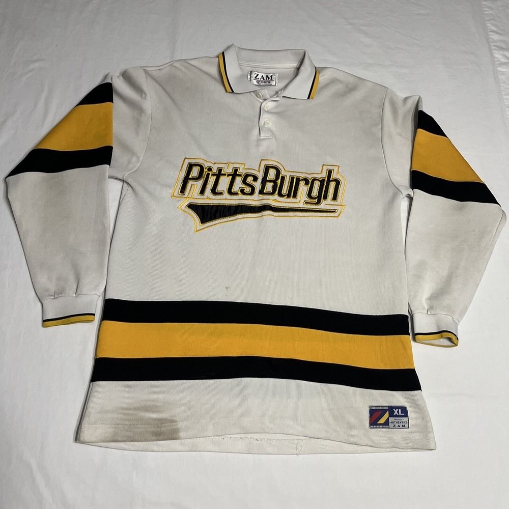 Vintage Pittsburgh Penguins Jersey White NHL Size XL Zam Sports